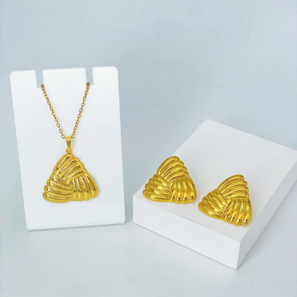 Stainless Steel Earrings and Necklace