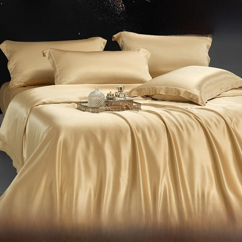 Heavy Weight Double-Sided Imitation Silk Four-Piece Set