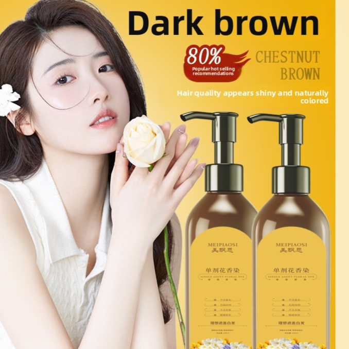 Plant-Based Hair Dye Cream for Gray Coverage