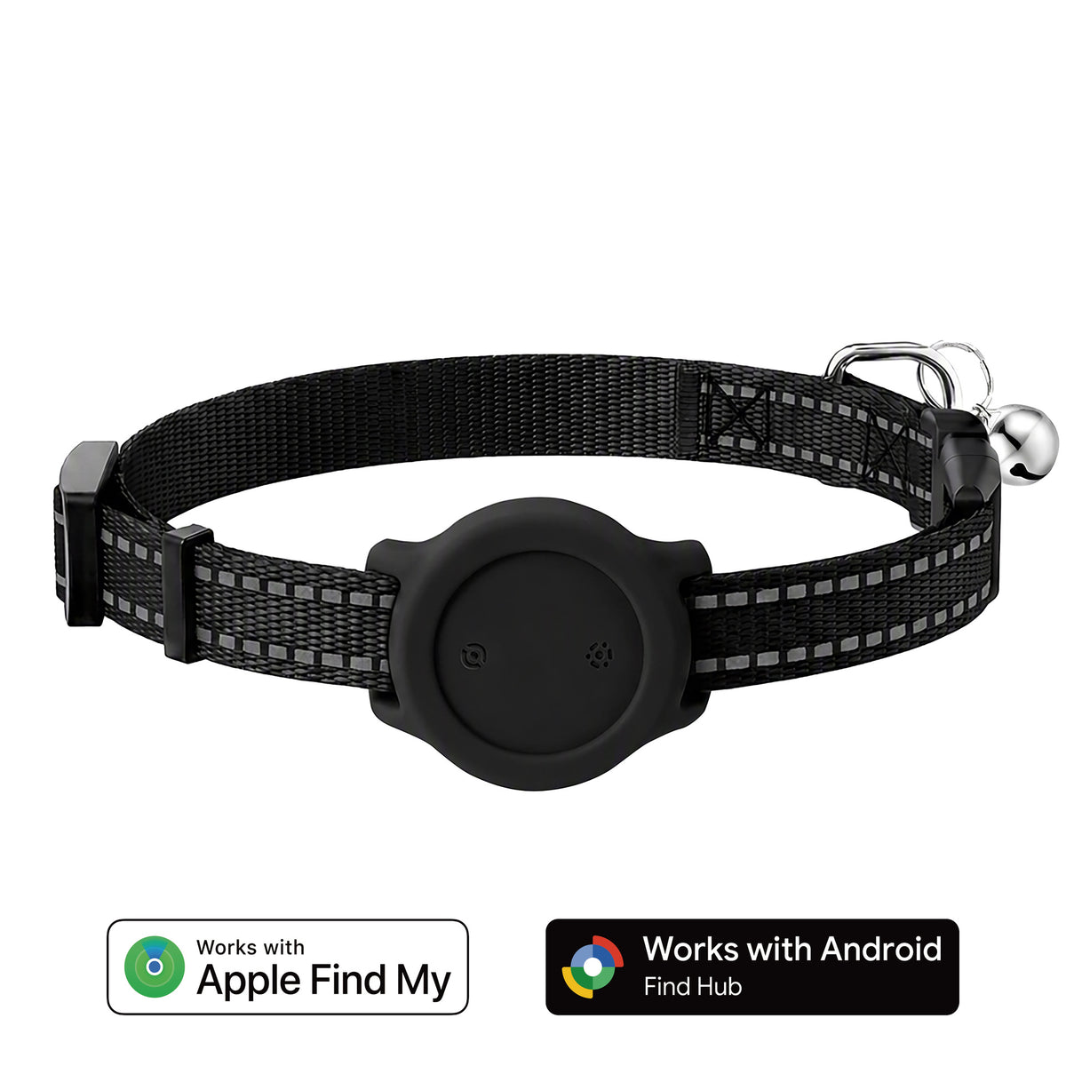 Reflective collar for pet tracking and positioning