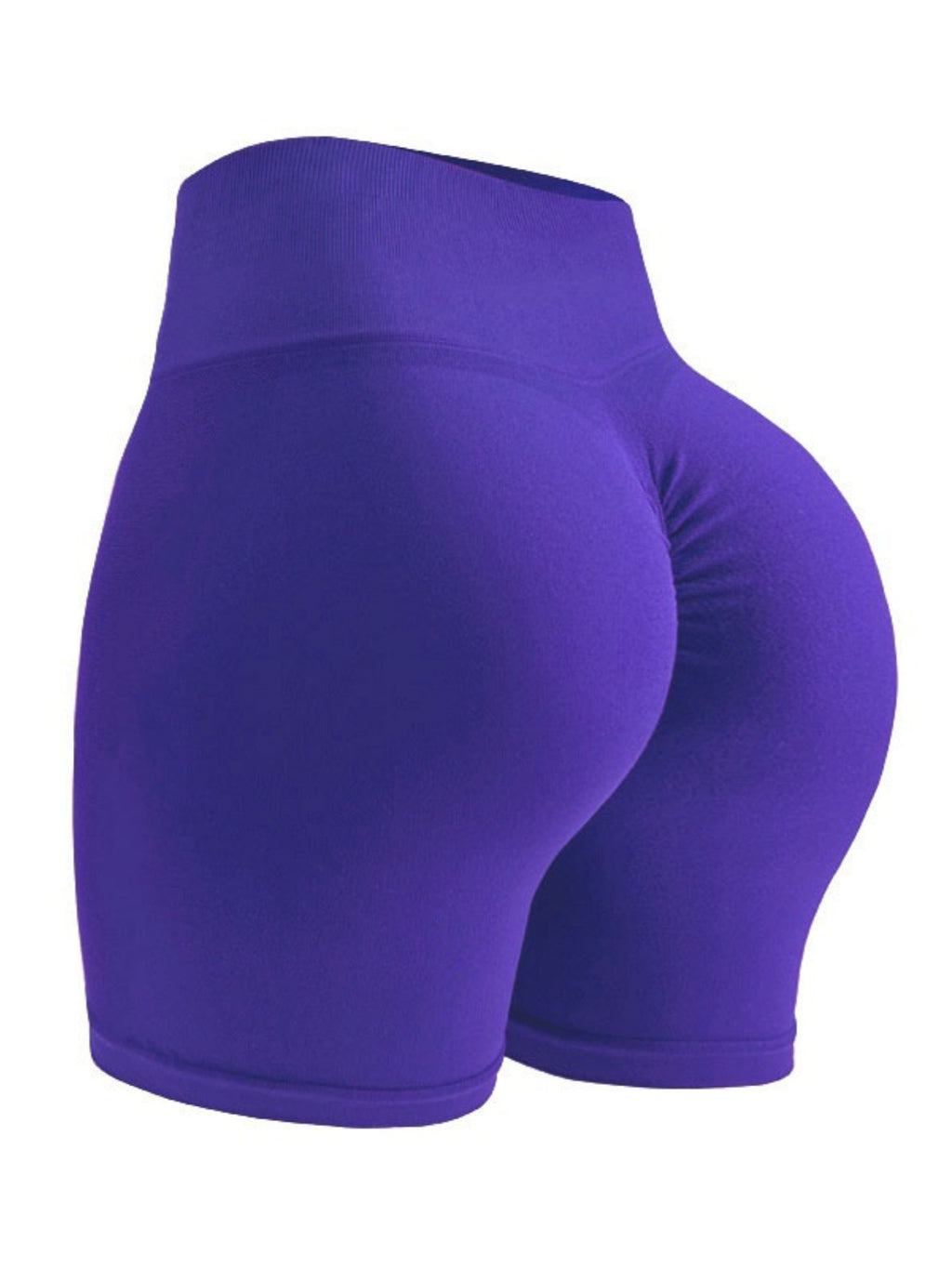 Seamless Knitted High-Waist Fitness Shorts