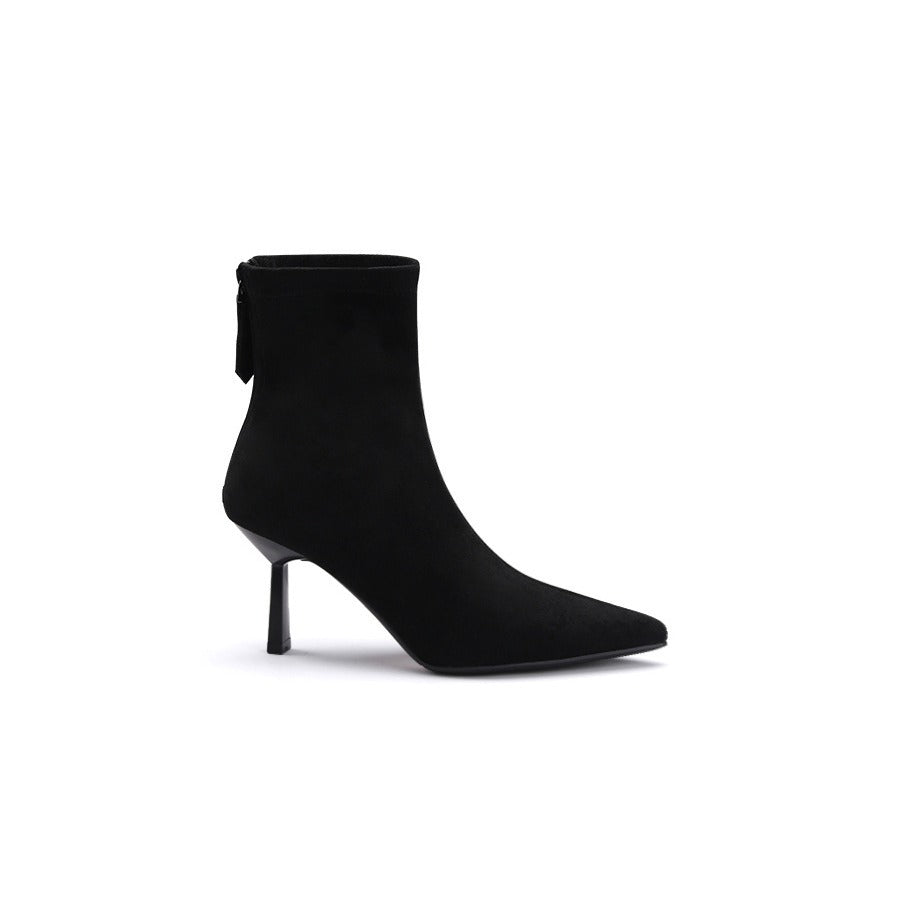 Womens Pointed Toe Stiletto Ankle Boots