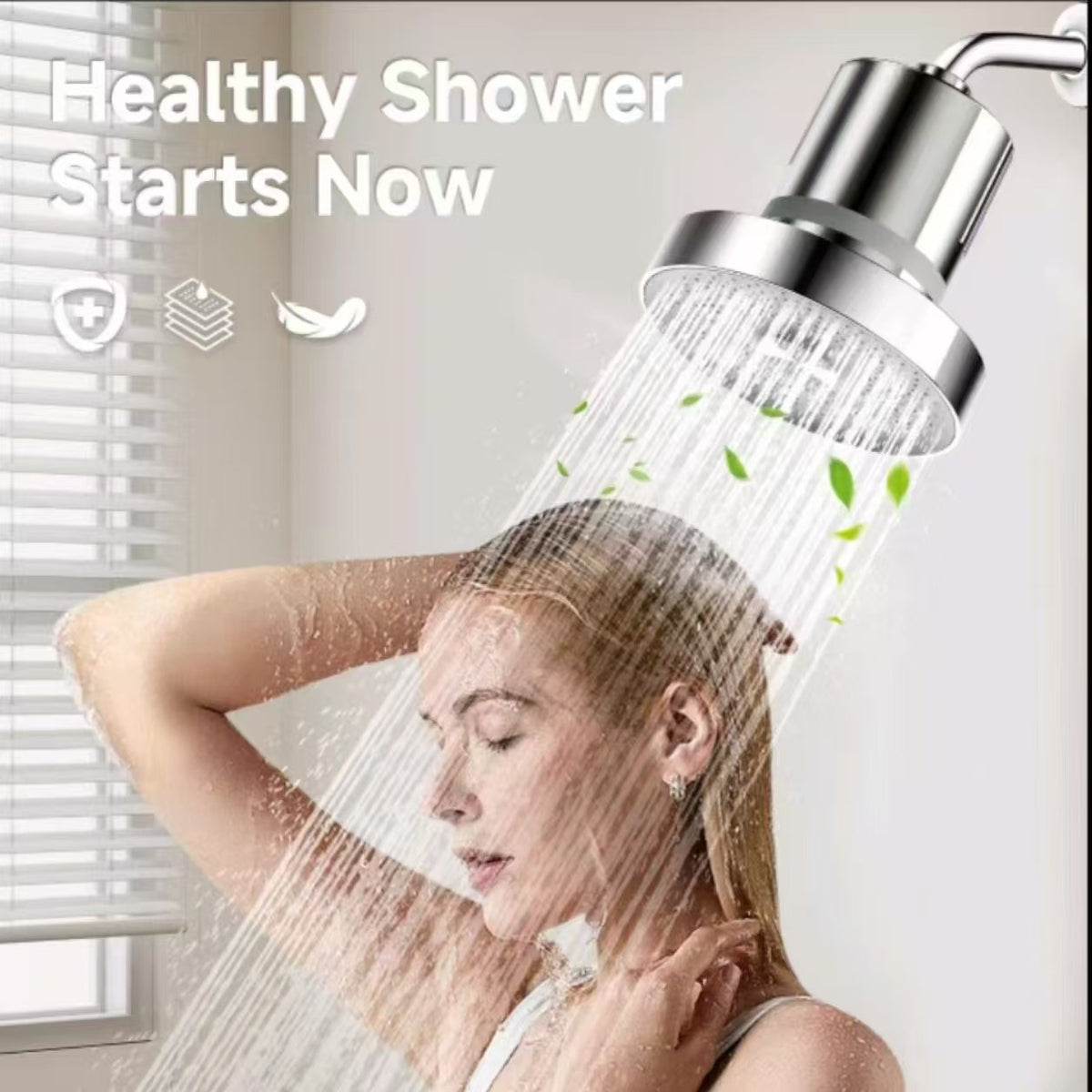 Pressurized Shower Head with Filter