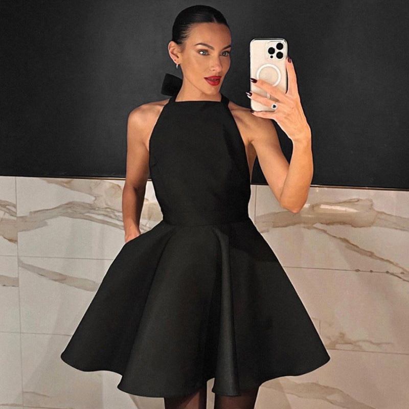 Halterneck Backless High Waist Dress