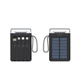 Solar Power Bank with Built-in Cable and LED Light