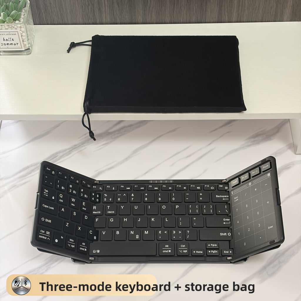 Backlit Foldable Wireless Keyboard with Touchpad