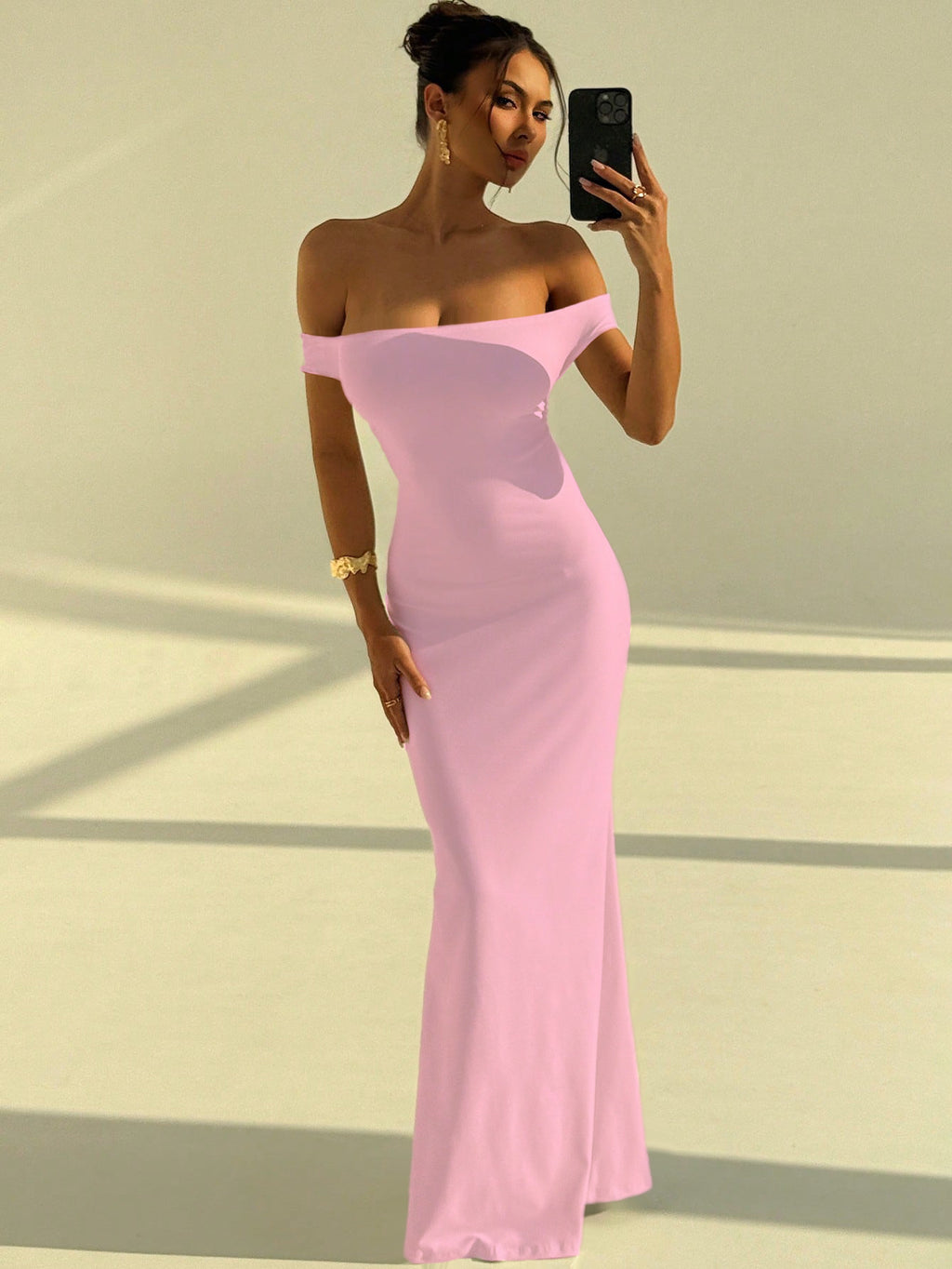Sleeveless One-Shoulder Backless Slim Fit Long Dress