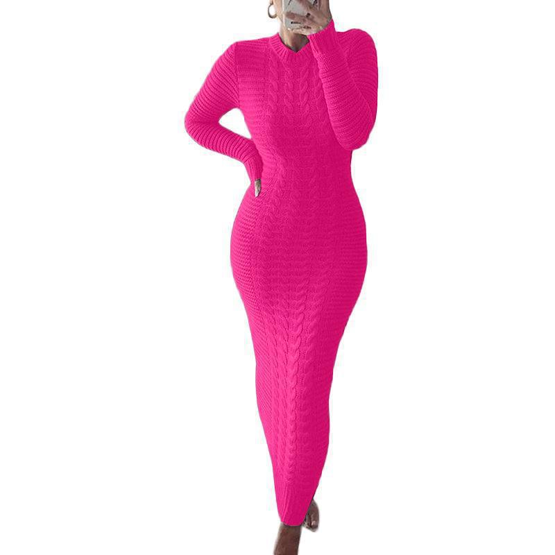 Twisted Long Sleeve Knit Dress