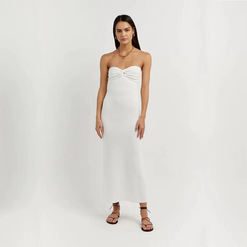 Twist Front Knit Bodycon Dress