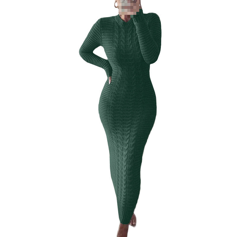 Twisted Long Sleeve Knit Dress