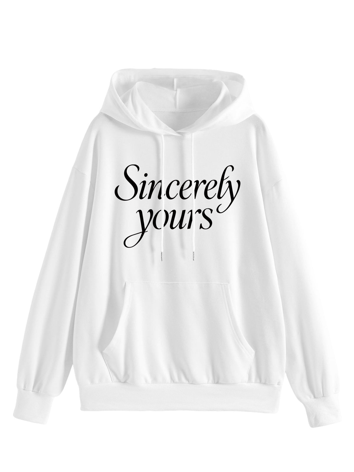 Womens Pure Cotton Loose Fit Printed Hooded Sweatshirt