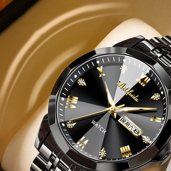 Men's Quartz Business Watch Stainless Steel Strap
