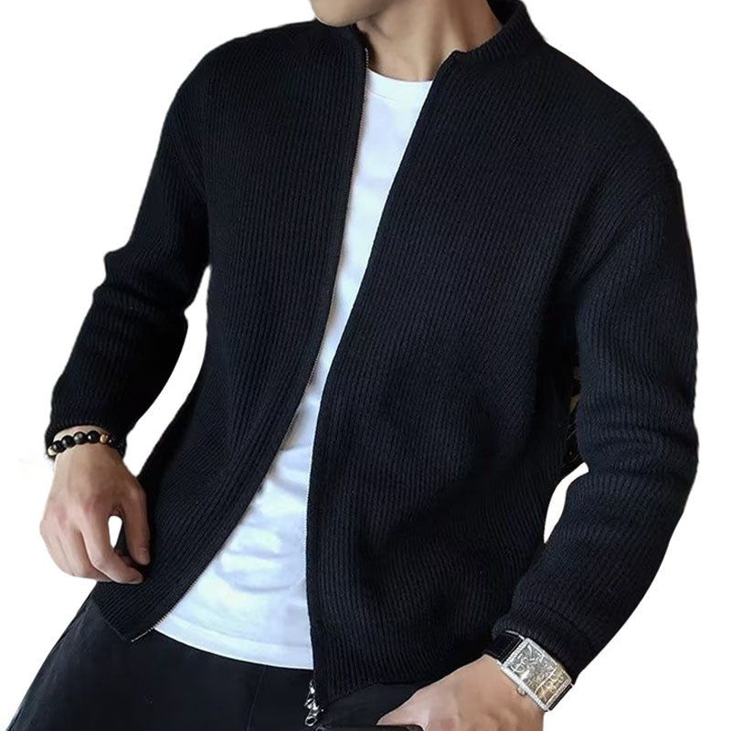 Mens Polyester Knit Cardigan