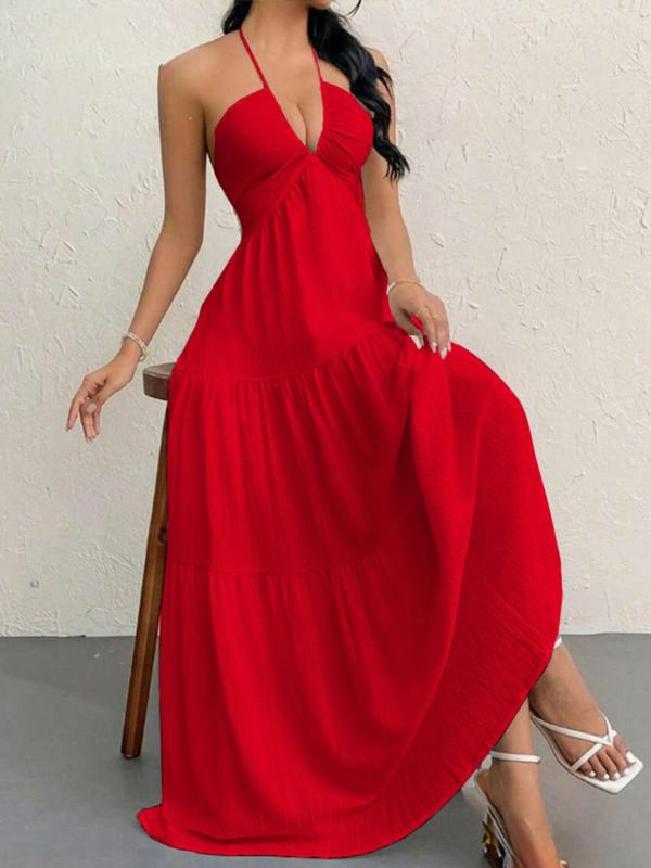 Womens Halter Neck Summer Dress