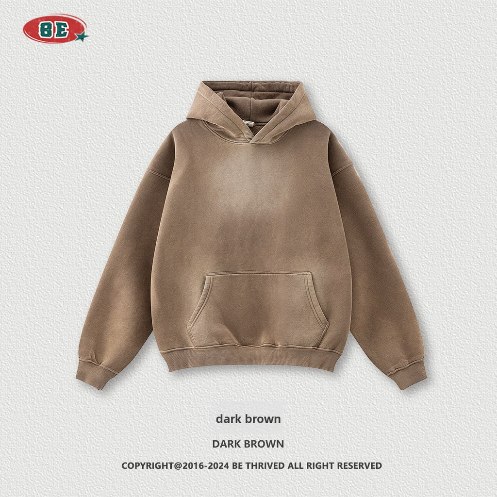 Mens Retro Fleece-Lined Hoodie and Sweatpants Set