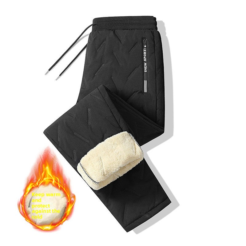 Large-size Casual Loose Fleece-lined Thickened Running Pants