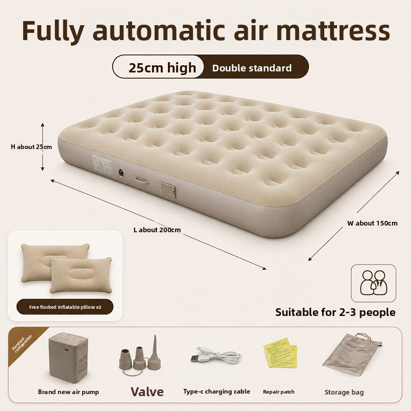 Automatic Inflatable Mattress with Built-In Air Pump