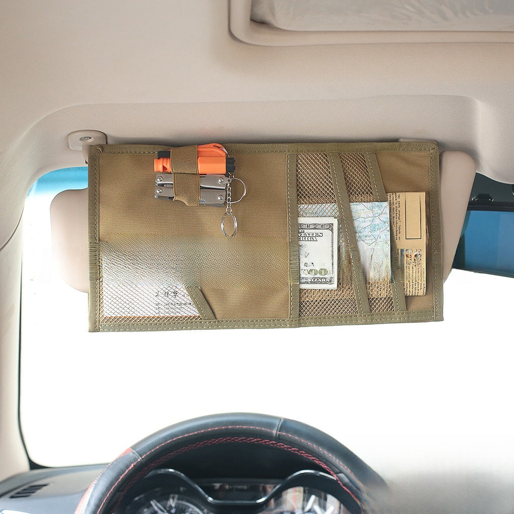 Tactical Car Sun Visor Storage Bag Multifunctional Storage Bag
