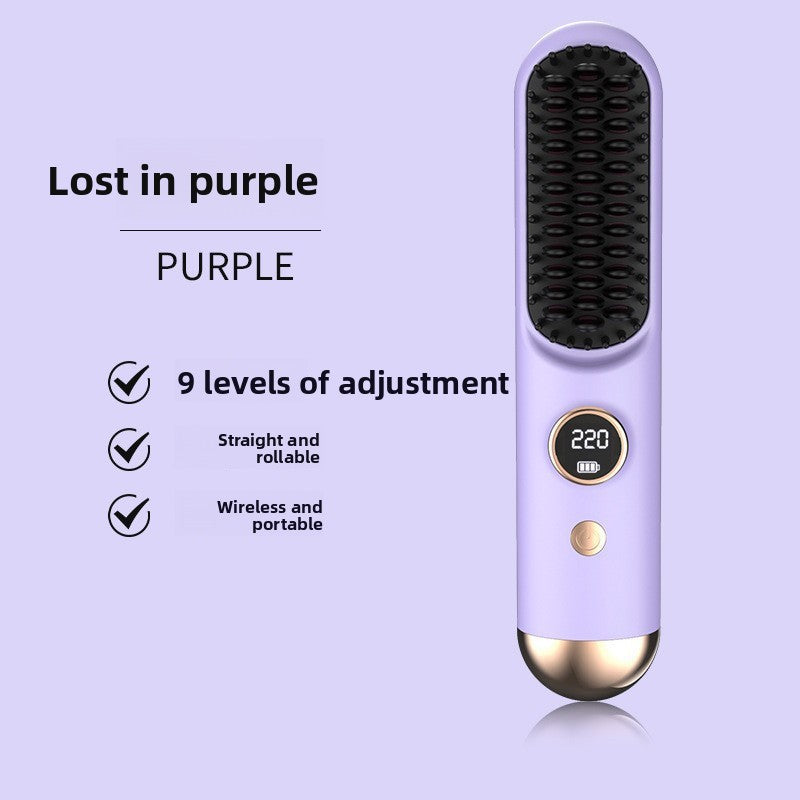 LCD Wireless Hair Straightening Comb