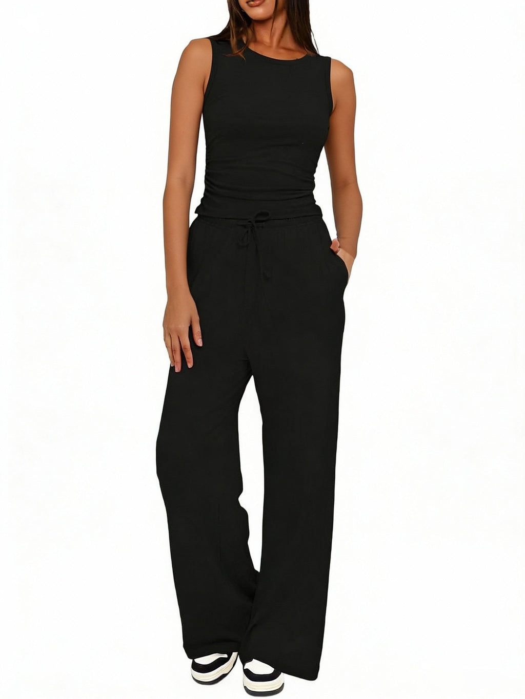 casual wide-leg pants
