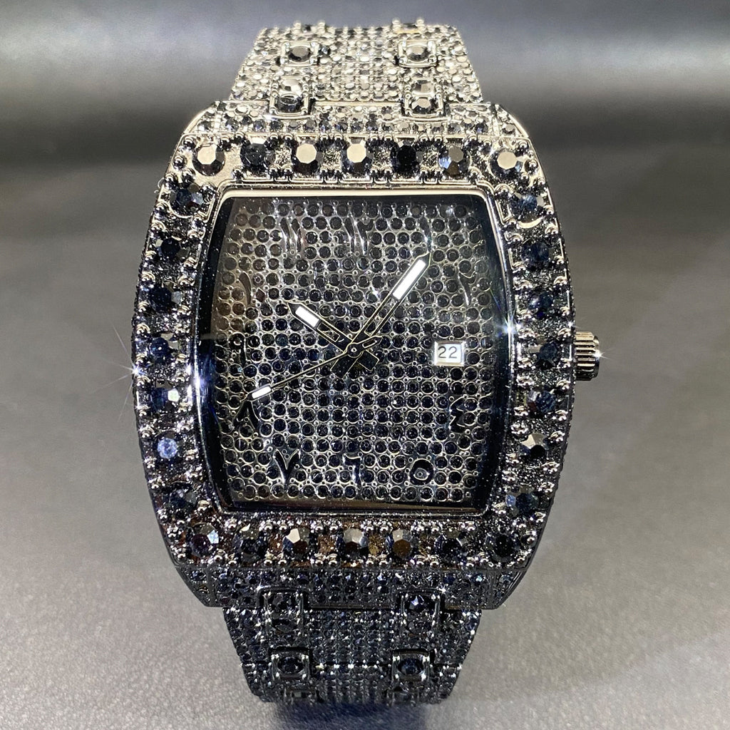 Classic Barrel Dial Rhinestone Quartz Watch