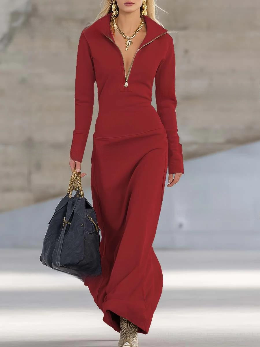Womens Half Zip Polo Dress