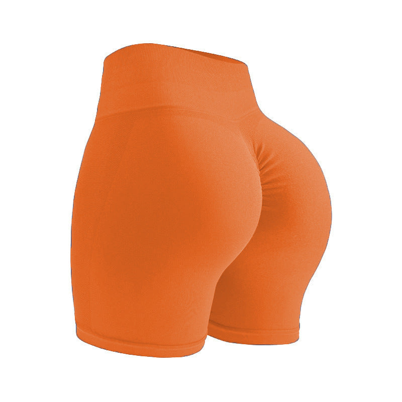 Seamless Knitted High-Waist Fitness Shorts