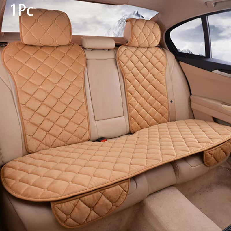 Winter Car Plush Seat Cushion with Lumbar Support