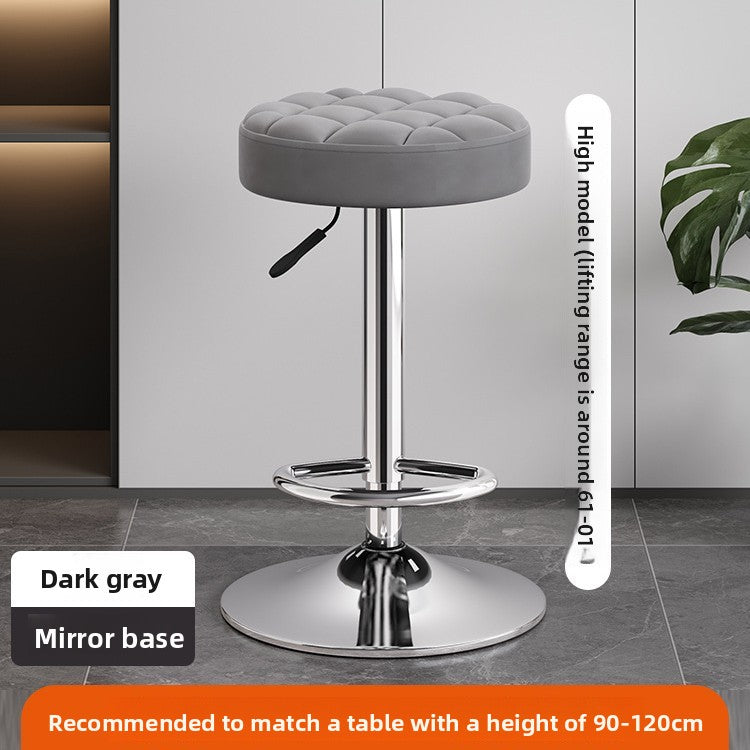 Adjustable Height Swivel Bar Stool with Backrest