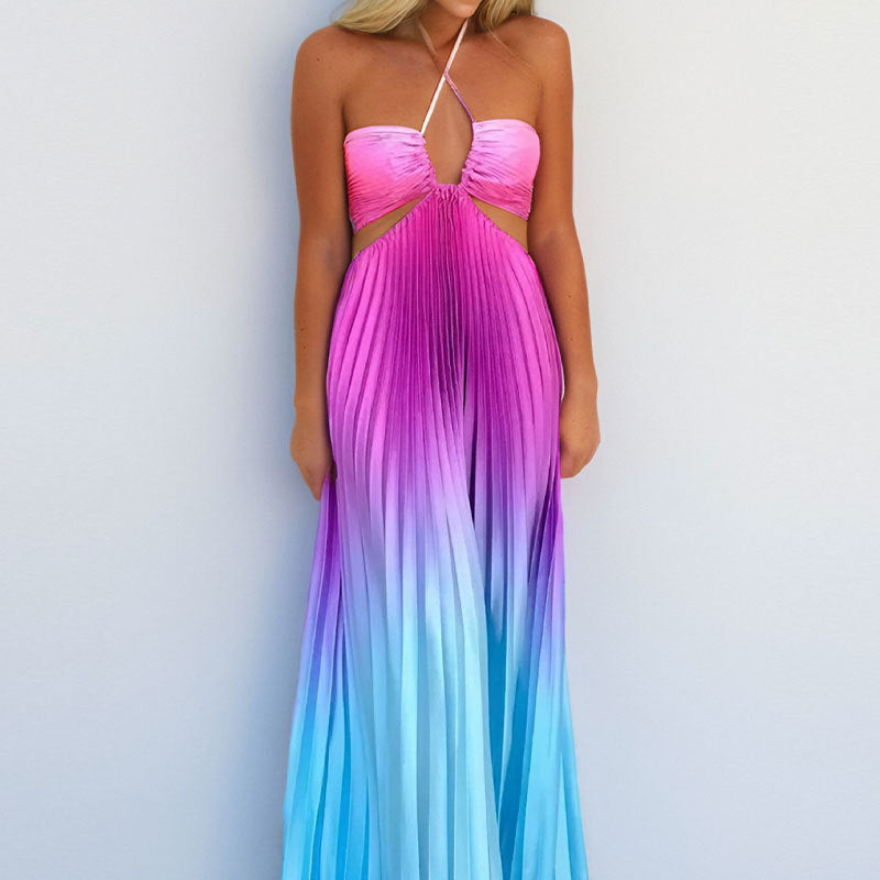 Elegant Hollow Out Gradient Dress