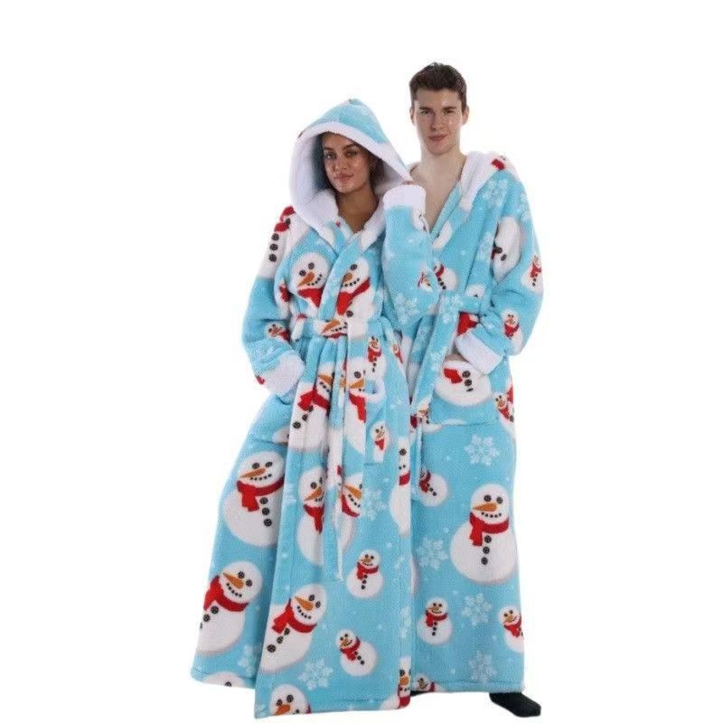 Fleece Bathrobe with Hood