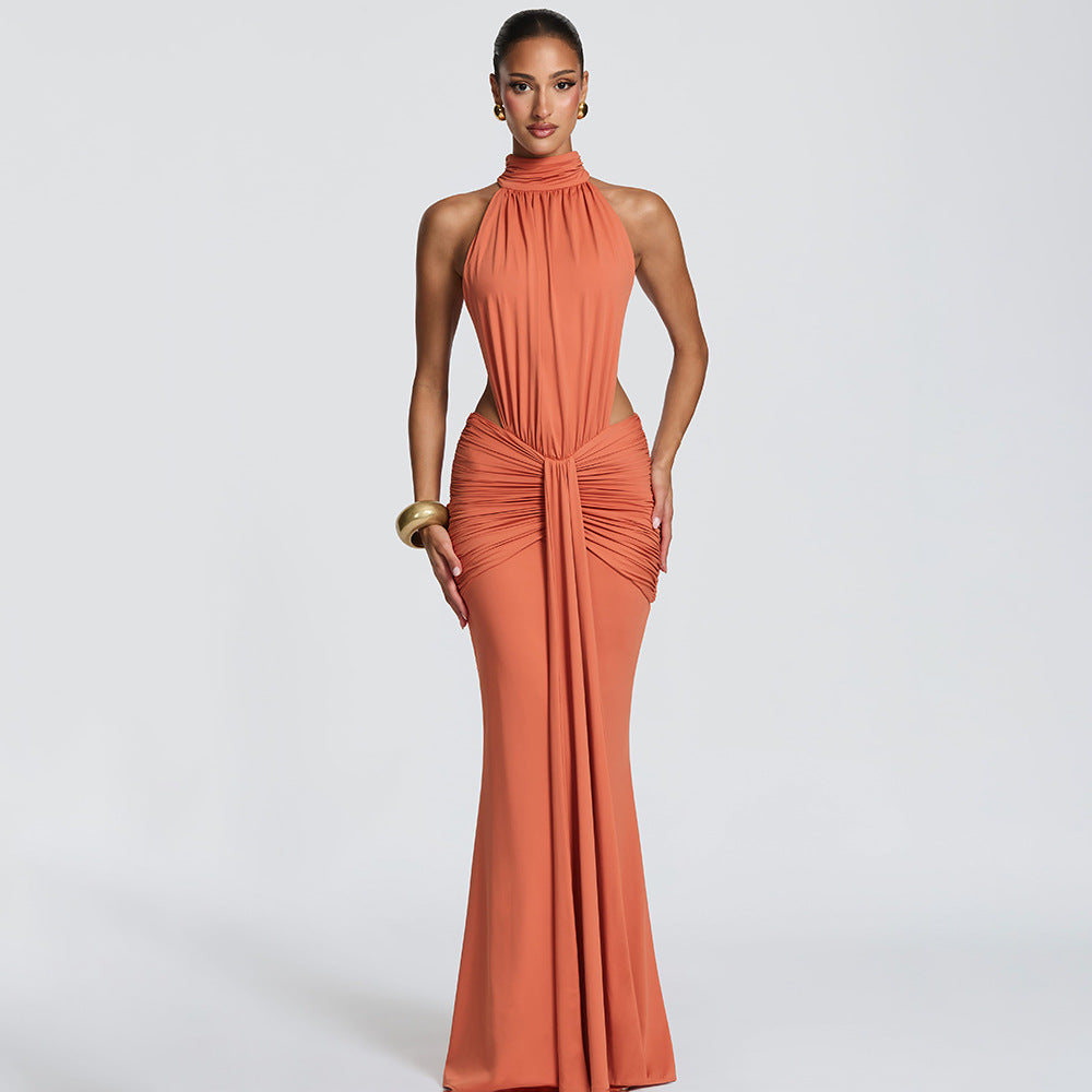 Elegant Backless Mermaid Evening Gown