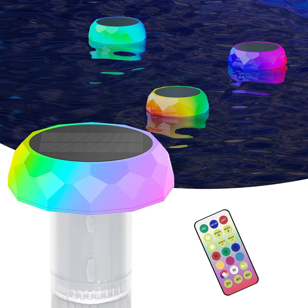 Solar Powered Floating Pool Light with Color Changing LED