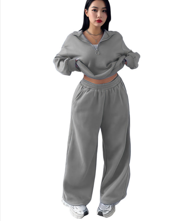 T-shirt and high-waisted pants set