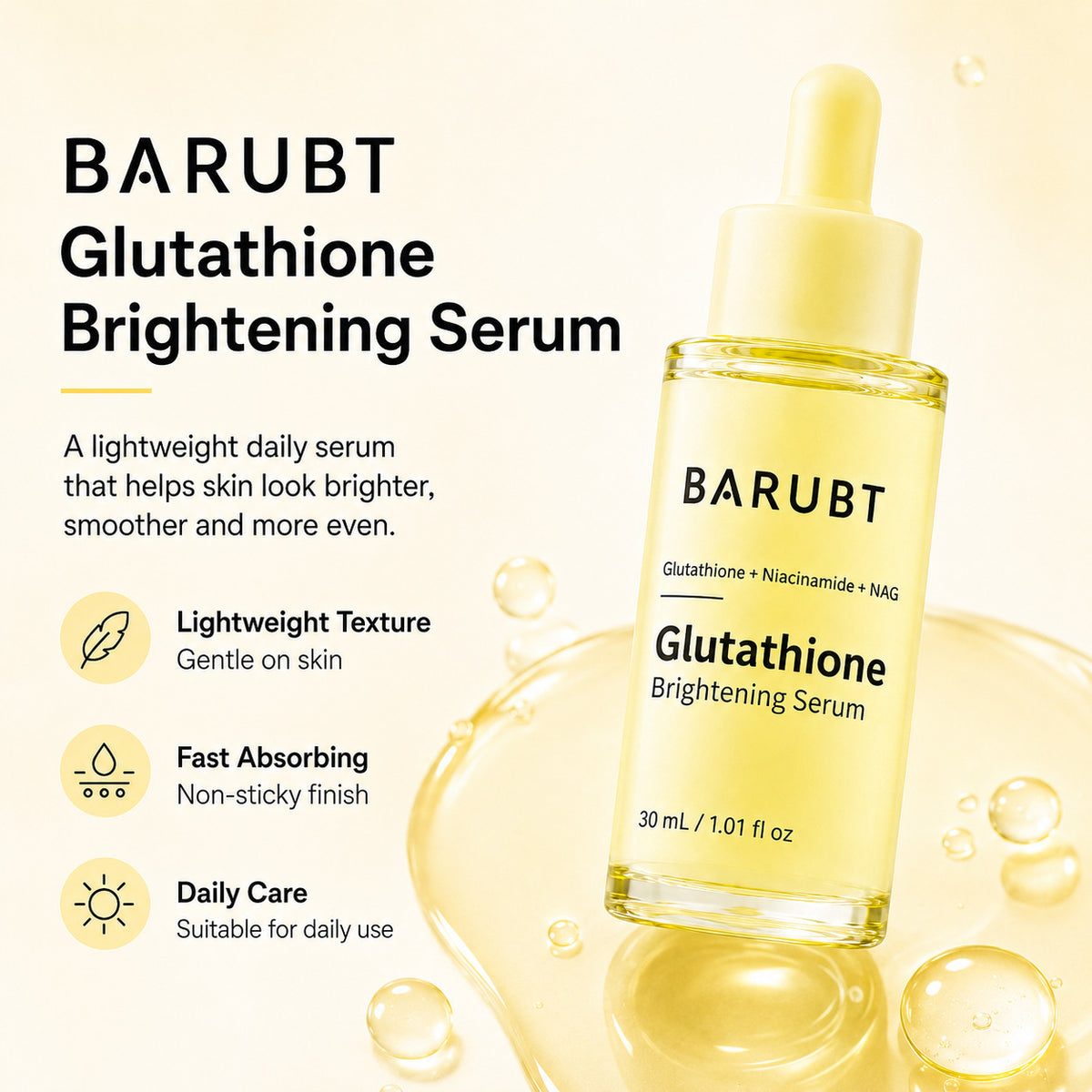 Press Dropper Glass Bottle Facial Essence