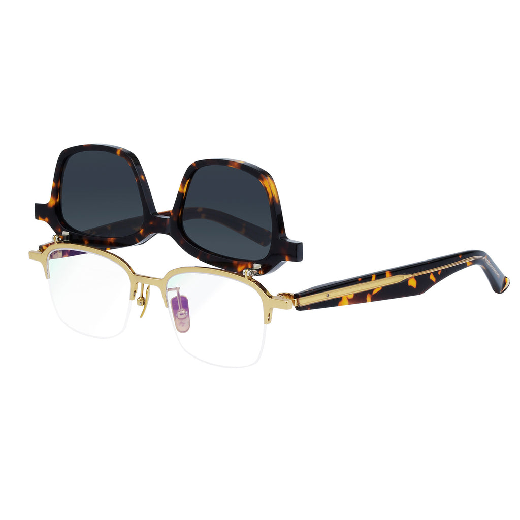 Flip-Up Polarized Sunglasses with Titanium Frame