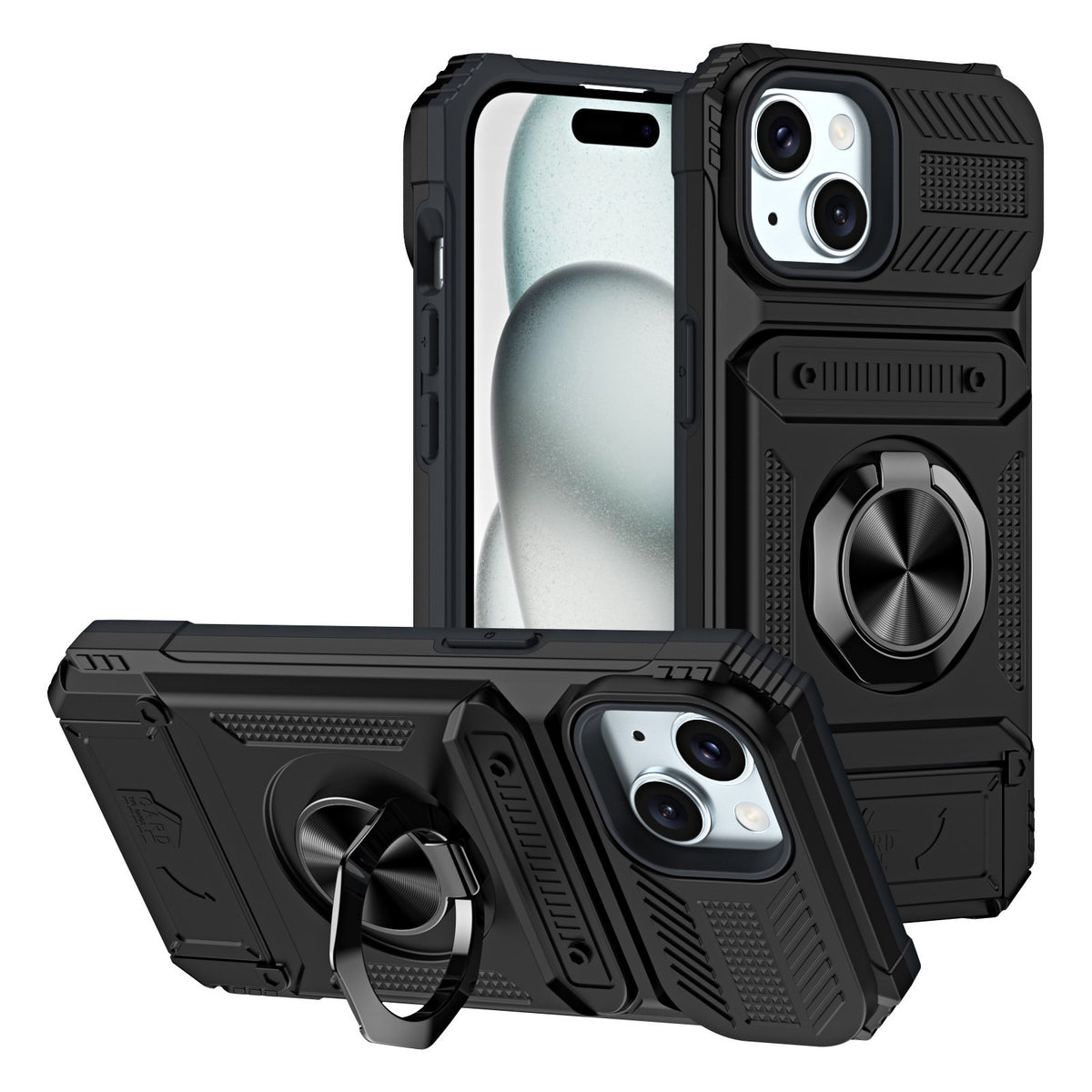 iPhone Phone Case with Card Slot and Magnetic Holder