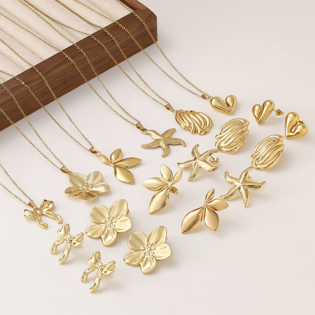 Stainless Steel Earrings and Necklace