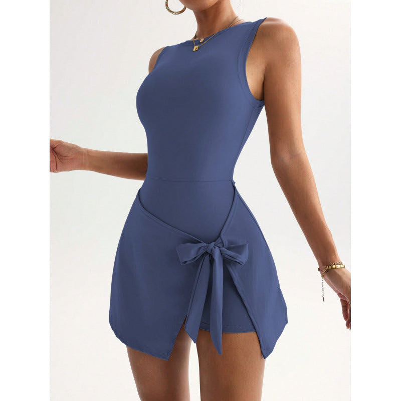 Womens Two Piece Anti Exposure Tennis Dress
