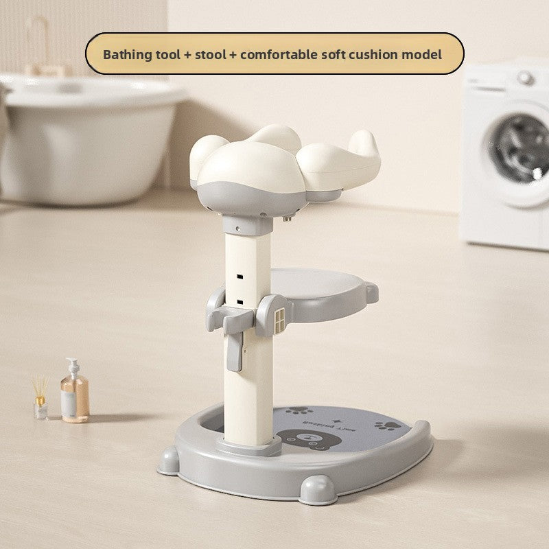Adjustable Baby Bath Stand with Anti-Slip Base