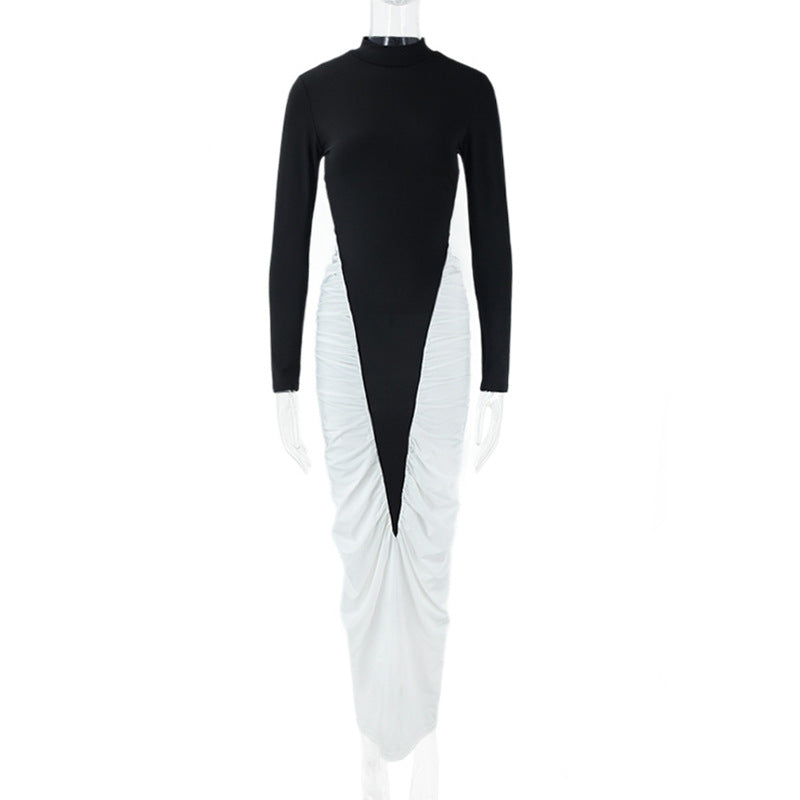 Patchwork Fold Dress
