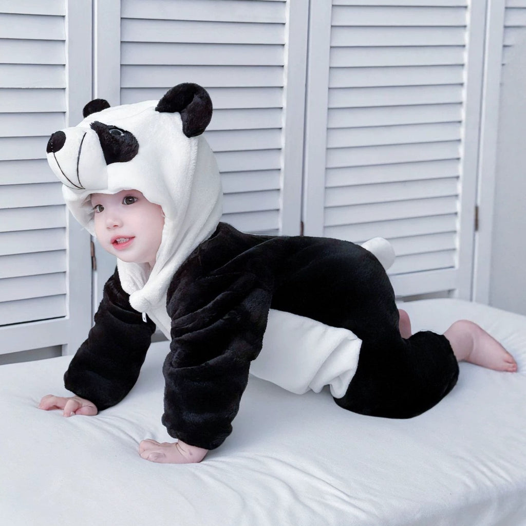 Animal Print Baby Romper Long Sleeve Jumpsuit