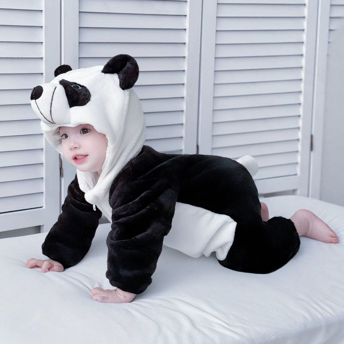 Animal Print Baby Romper Long Sleeve Jumpsuit