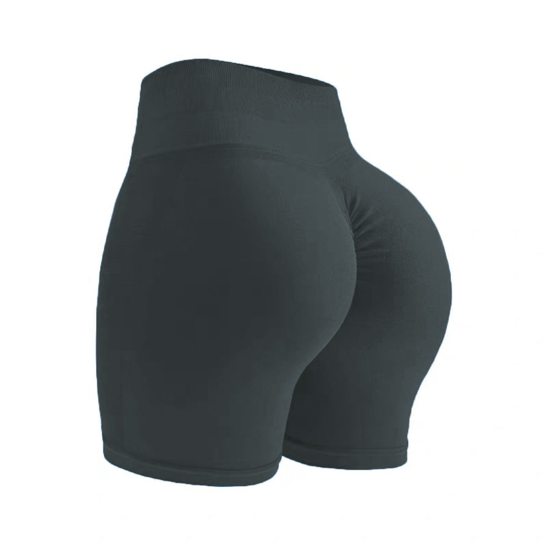 Seamless Knitted High-Waist Fitness Shorts