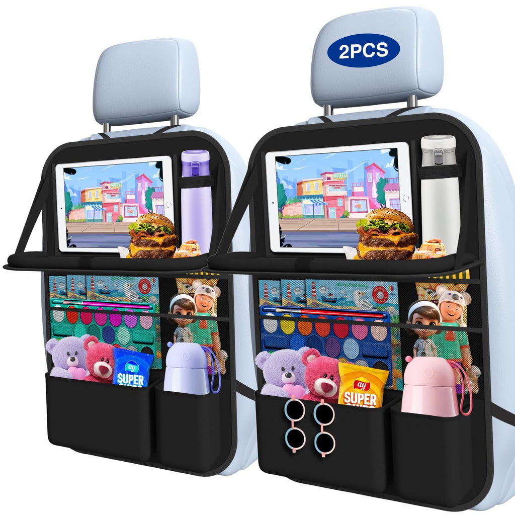 Multifunctional Car Rear Seat Organizer with Trash Can and Cup Holder