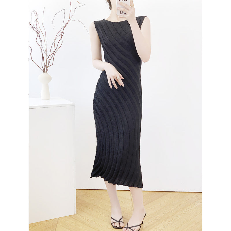 Pleated Womens Dress Casual Long Skirt