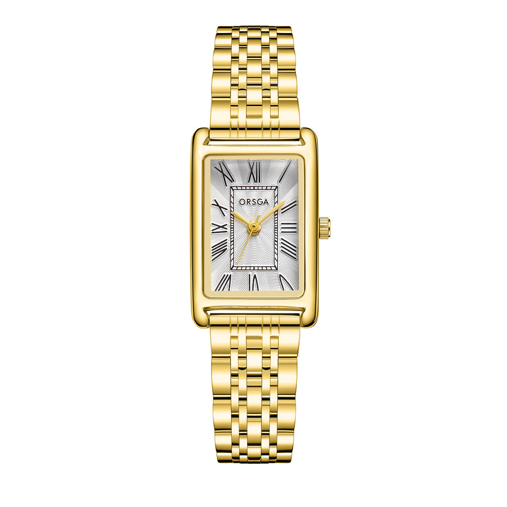 Women Square Stainless Steel Quartz Watch