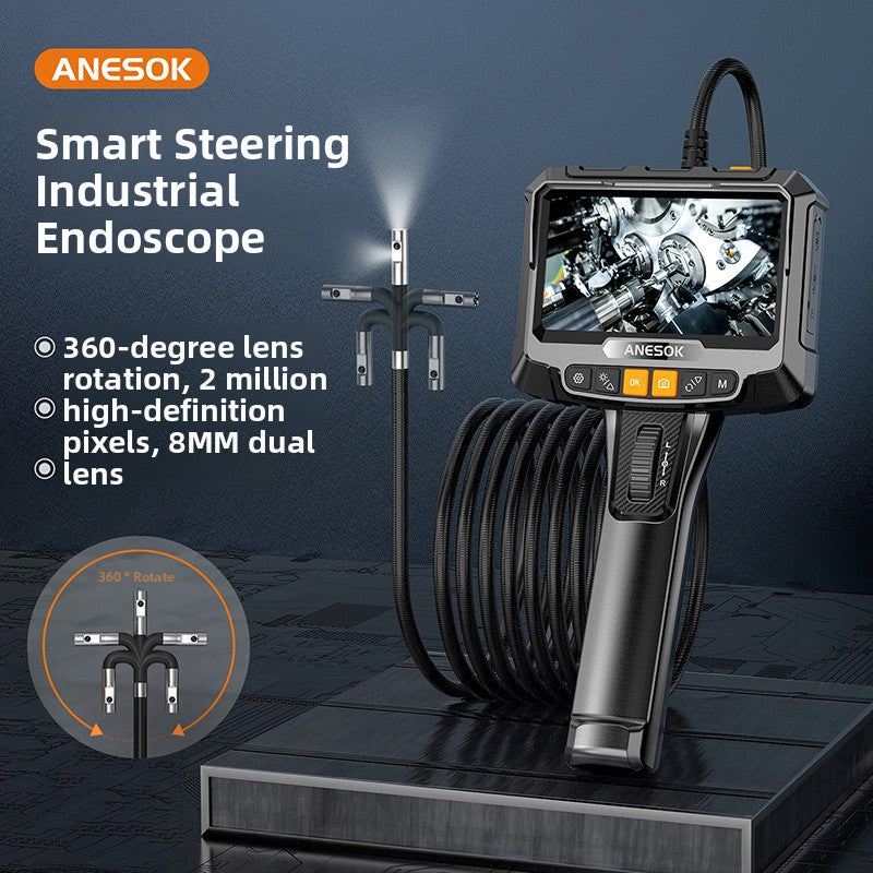 Dual-Lens Waterproof Inspection Probe with HD Display