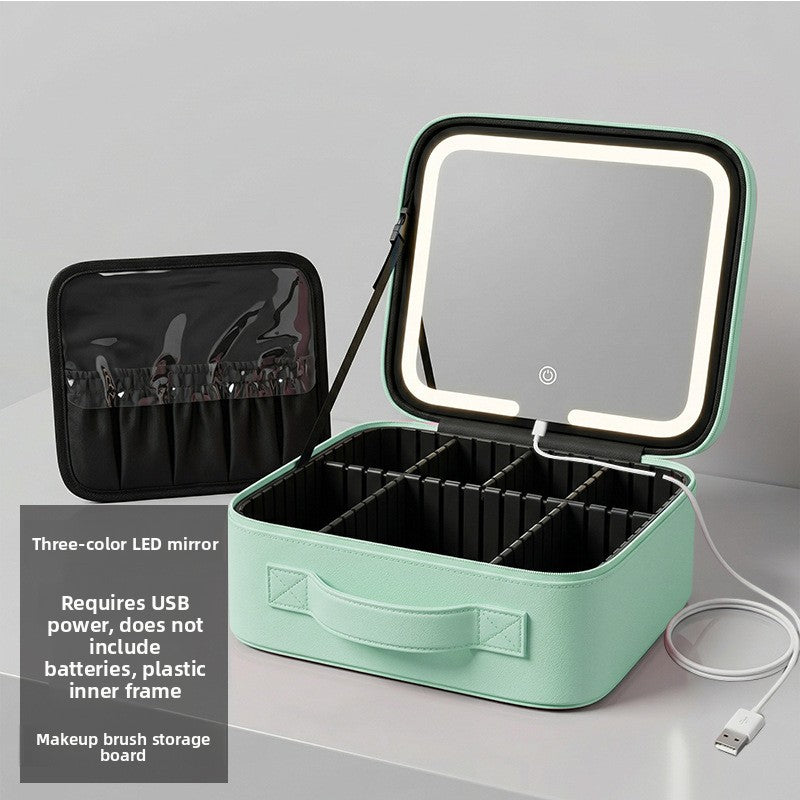 LED Lighted Makeup Bag with Mirror