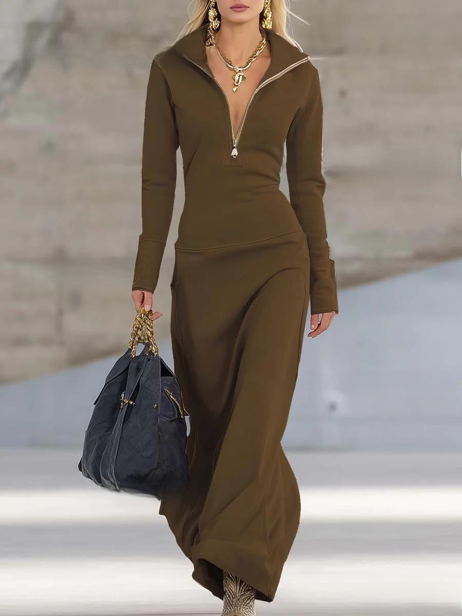 Womens Half Zip Polo Dress